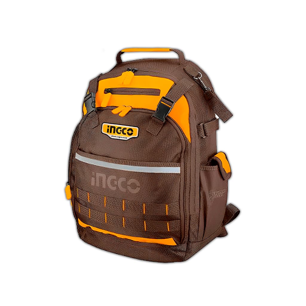 Mochila de Ferramentas Ingco 8kg Poliéster Oxford 7 Compartimentos Fundo Emborachado Construção
