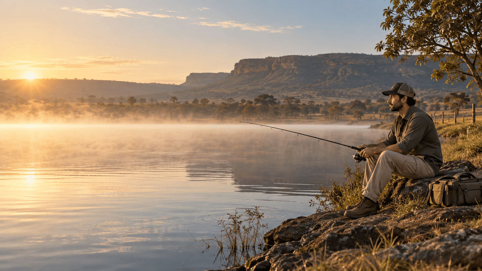 Cenário de expedição outdoor e montanha ao amanhecer