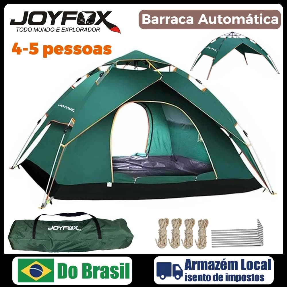 Joyfox Barraca De Camping Automatica barraca de acampamento Impermeavel 2000mm Dois Andares Para 4-5 Pessoas