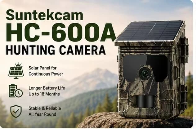 Câmera de Trilha Solar para Vida Selvagem 50MP 4K com Visão Noturna, Ativação por Movimento em 0.3s, À Prova D'água para Caça ao Ar Livre e Monitoramento de Jardim