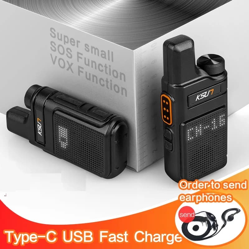 Ksun X-M6 mini rádio em dois sentidos frs pmr 446 walkie talkie profissional portátil pequenos rádios comunicador transceptor estação 1 ou 2