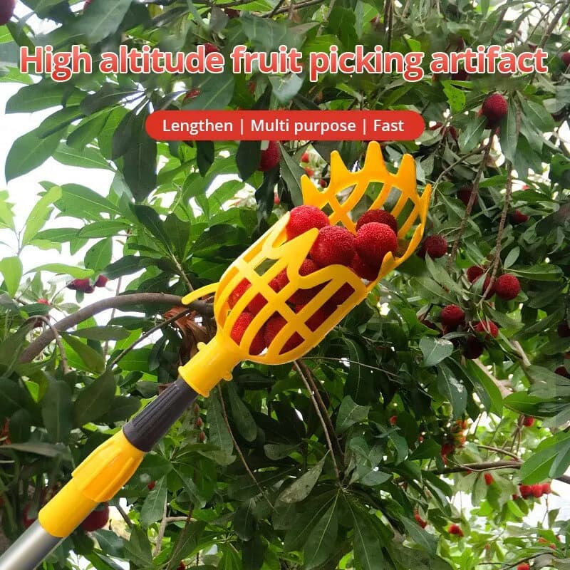 Fazenda Jardim Picking DeviceGarden Ferramentas Deep Basket Fruit Picker Cabeça Conveniente Fruit Catcher Apple Peach Picking