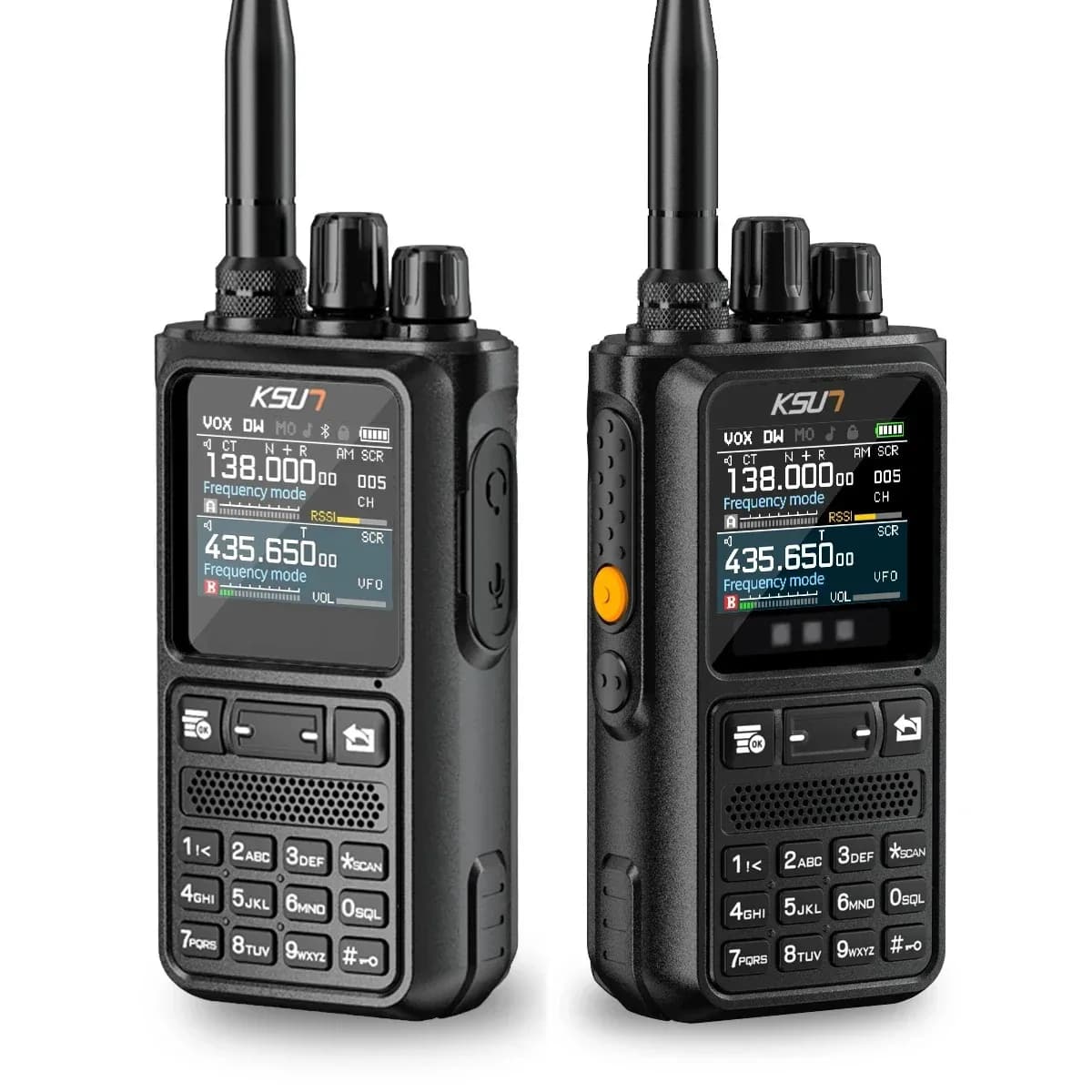 Rádio Comunicador Portátil Profissional KSUN UV110D de Longo Alcance VHF UHF AM FM para Comunicação Amadora e Scanner de Rádio