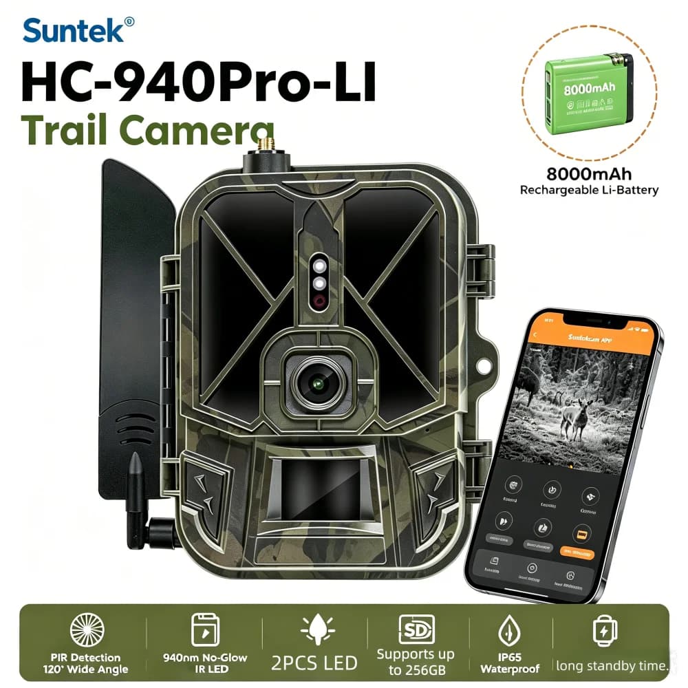 Câmera de Trilha Celular 4G com Vídeo ao Vivo, Bateria de Lítio, Cartão SIM Integrado, 120MP, 4K, Aplicativo de Jogo Sem Fio, Serviço em Nuvem, À Prova D'água