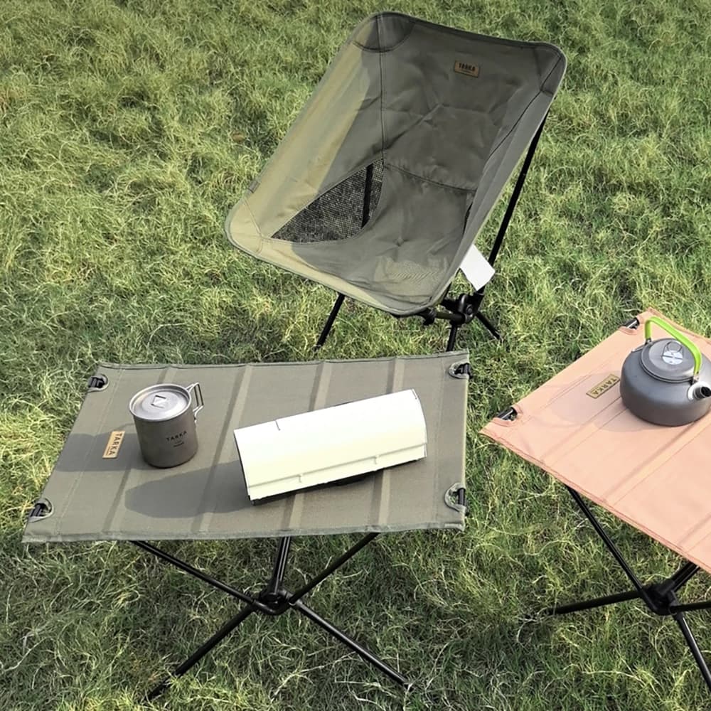 Mesa Dobrável Tarka para Camping, Mesa de Tecido Oxford, Mesa de Tecido Leve e Dobrável, Equipamento para Pesca e Piquenique ao Ar Livre