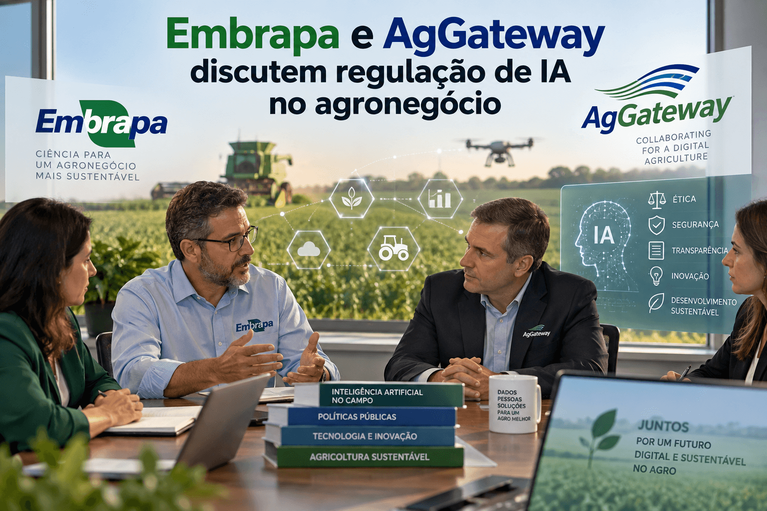 Embrapa e AgGateway discutem regulação de IA no agronegócio