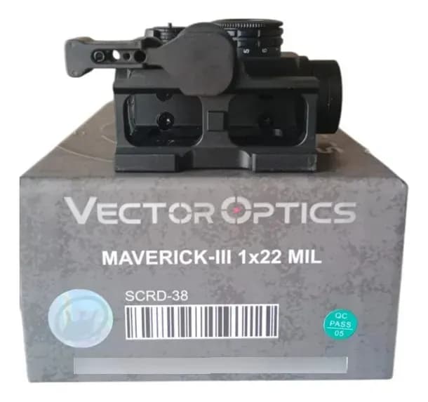 Red Dot Tático Vector Maverick 1x22 Gen 3 Scrd 38 Mil Ipx6