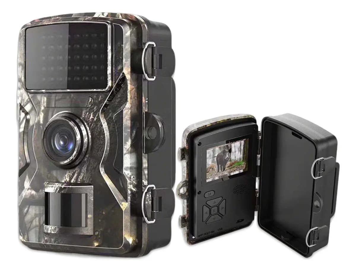 Câmera de Trilha e Caça Forestory com Visão Noturna Digital 12MP 1080P à Prova d'Água
