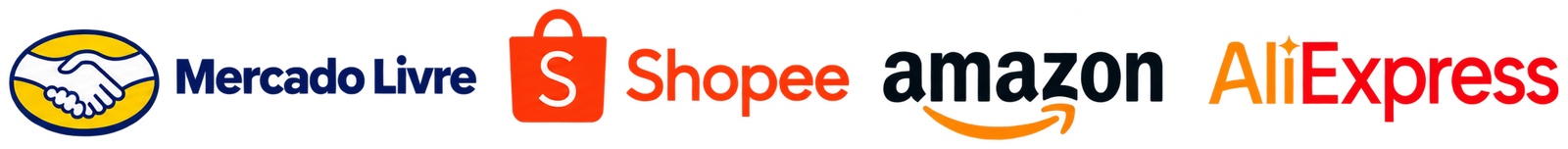 Mercado Livre, Shopee, Amazon e AliExpress